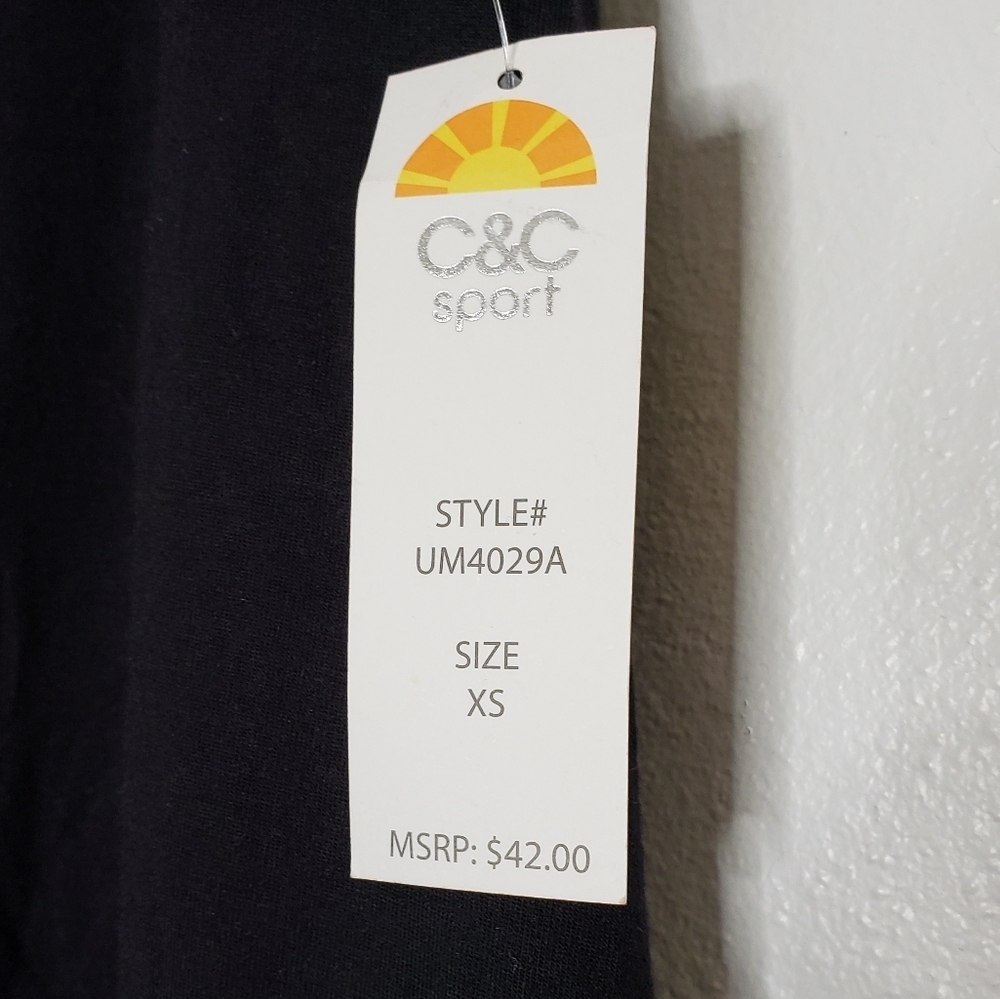 C&C Sport Racerback Long Semi Sheer Top Performance Wear Athleisure Fall Workout - Picture 2 of 11
